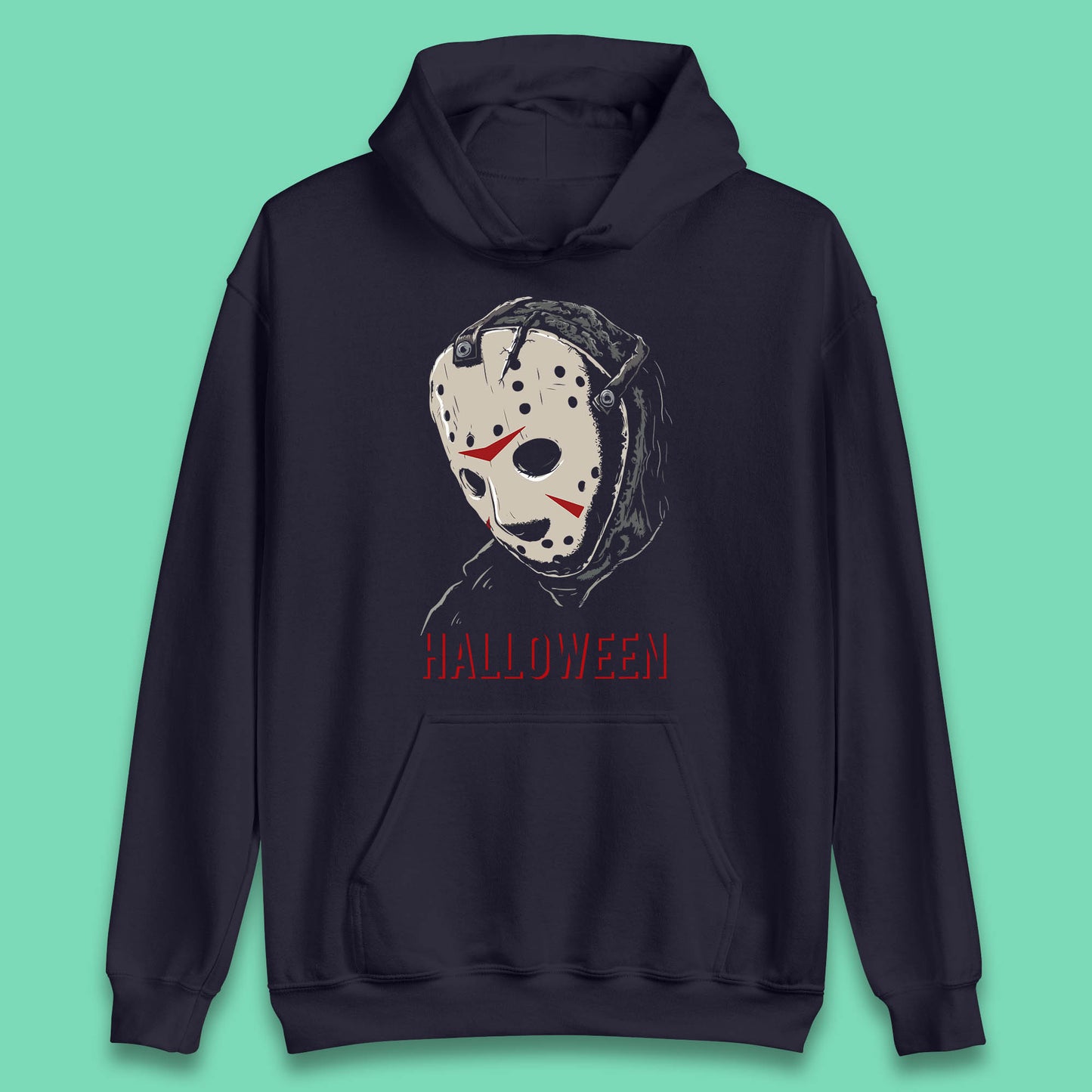 Jason Voorhees Face Mask Halloween Friday The 13th Horror Movie Character Unisex Hoodie