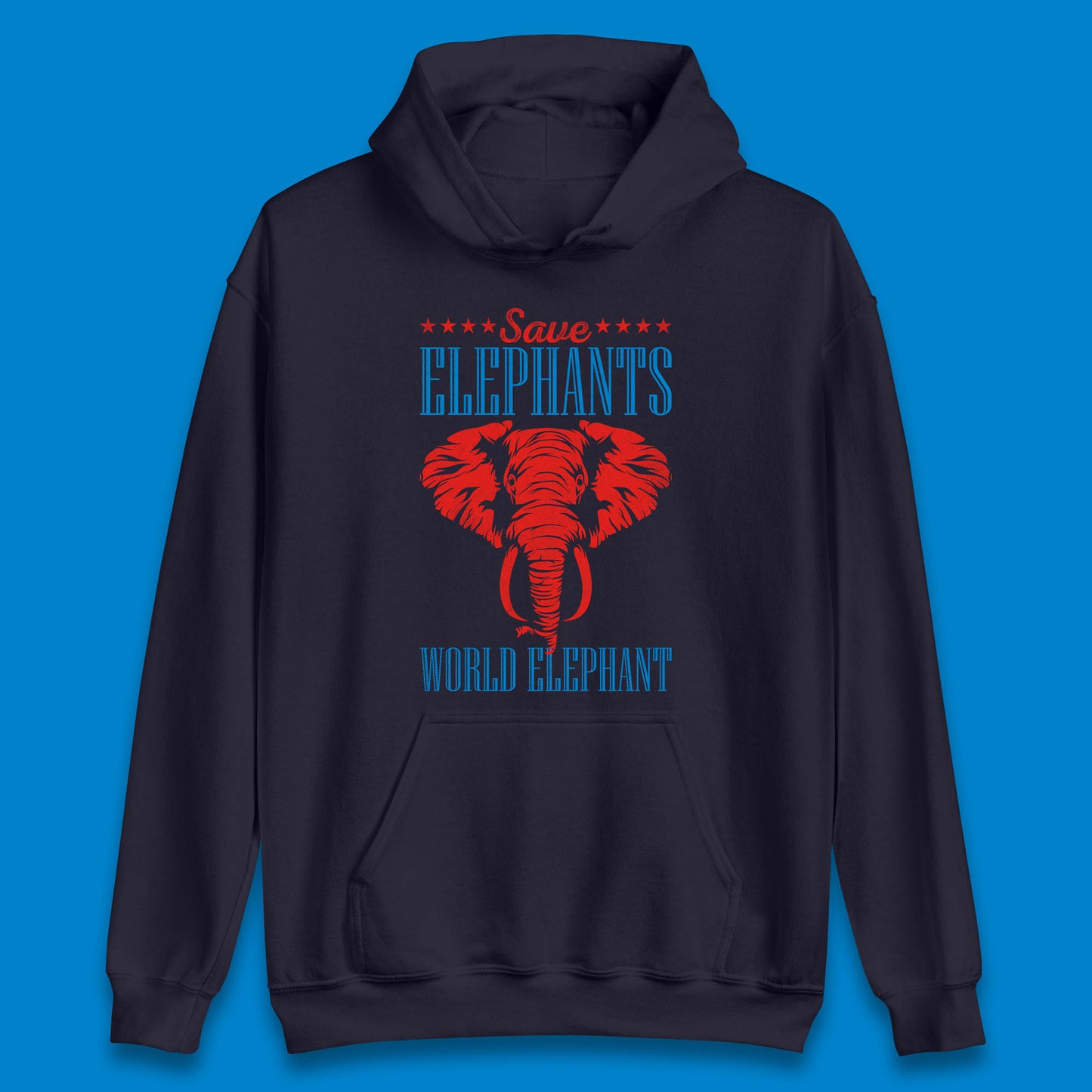 Save The Elephants World Elephant Day Zoo Animal Wildlife Unisex Hoodie