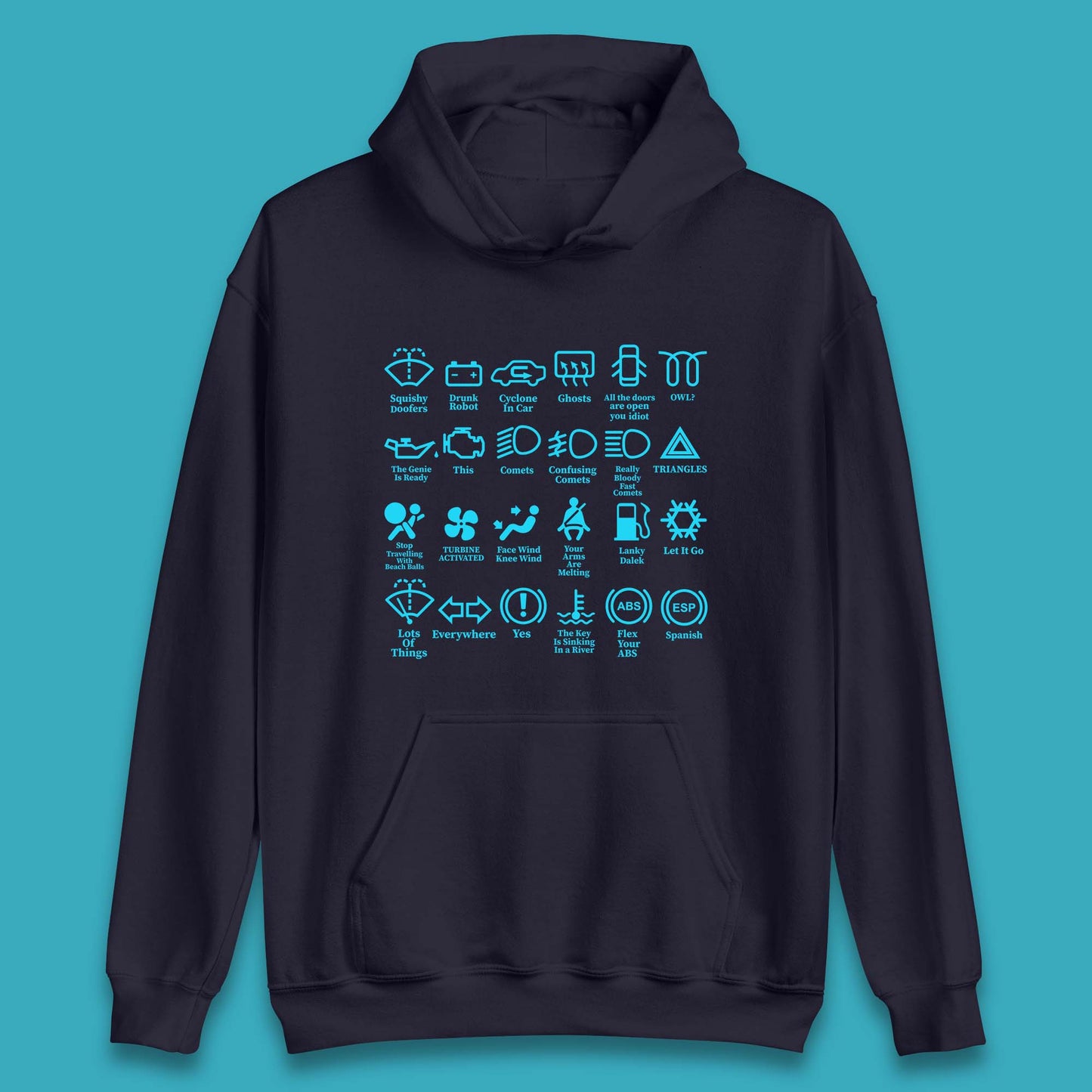 Warning Signs 101 Funny Racing Auto Mechanic Manual Shifting Funny Driving Unisex Hoodie