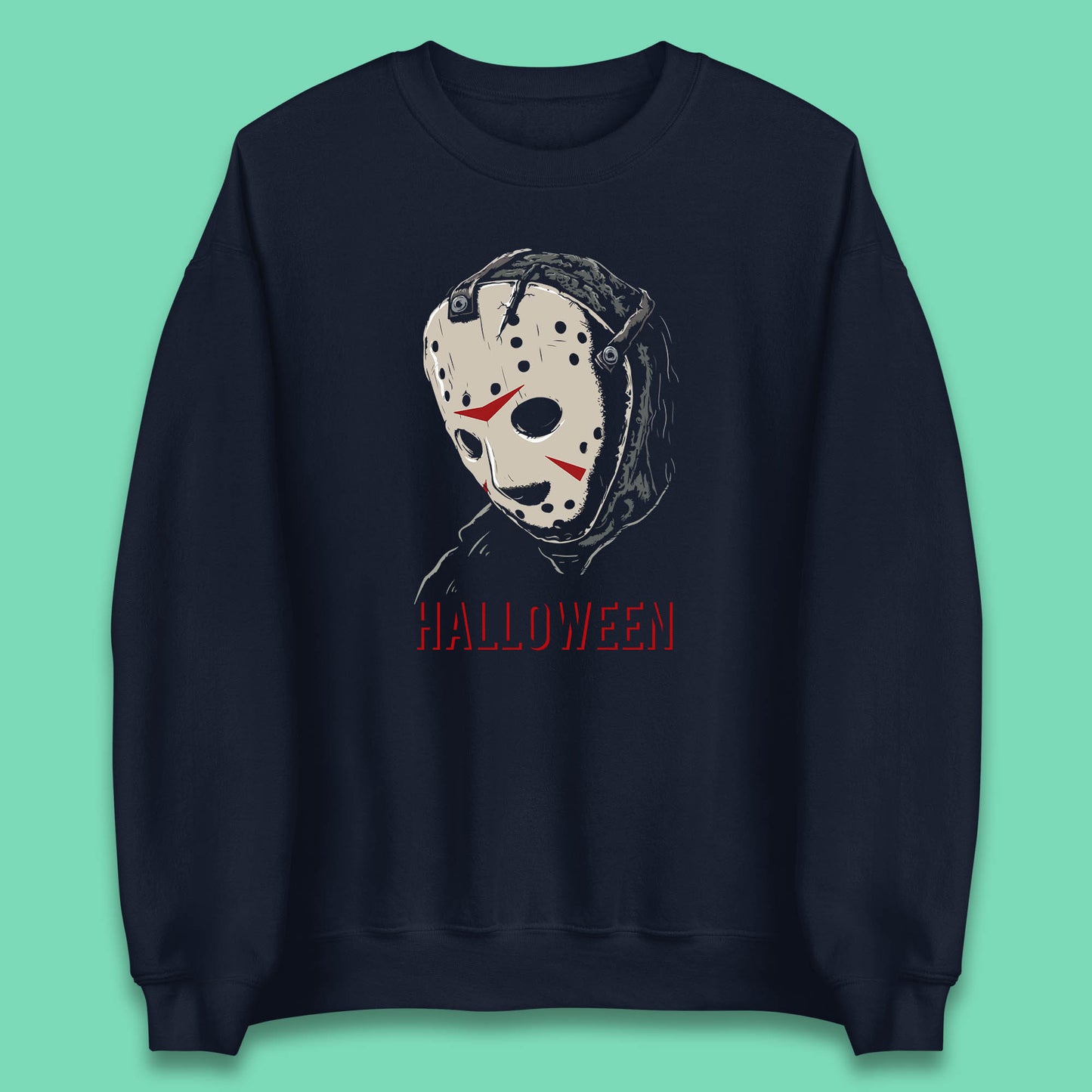Jason Voorhees Face Mask Halloween Friday The 13th Horror Movie Character Unisex Sweatshirt