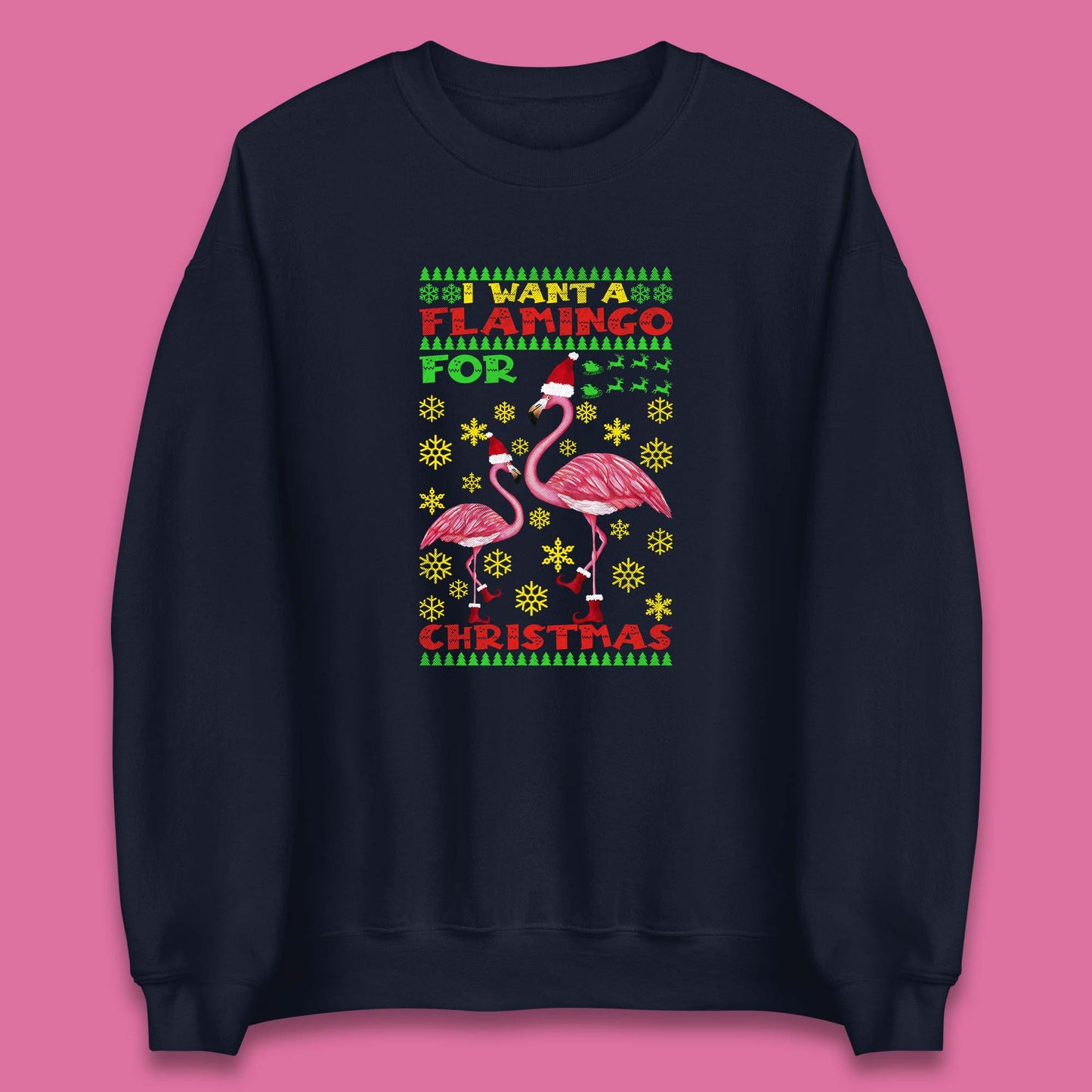 flamingo christmas sweatshirt