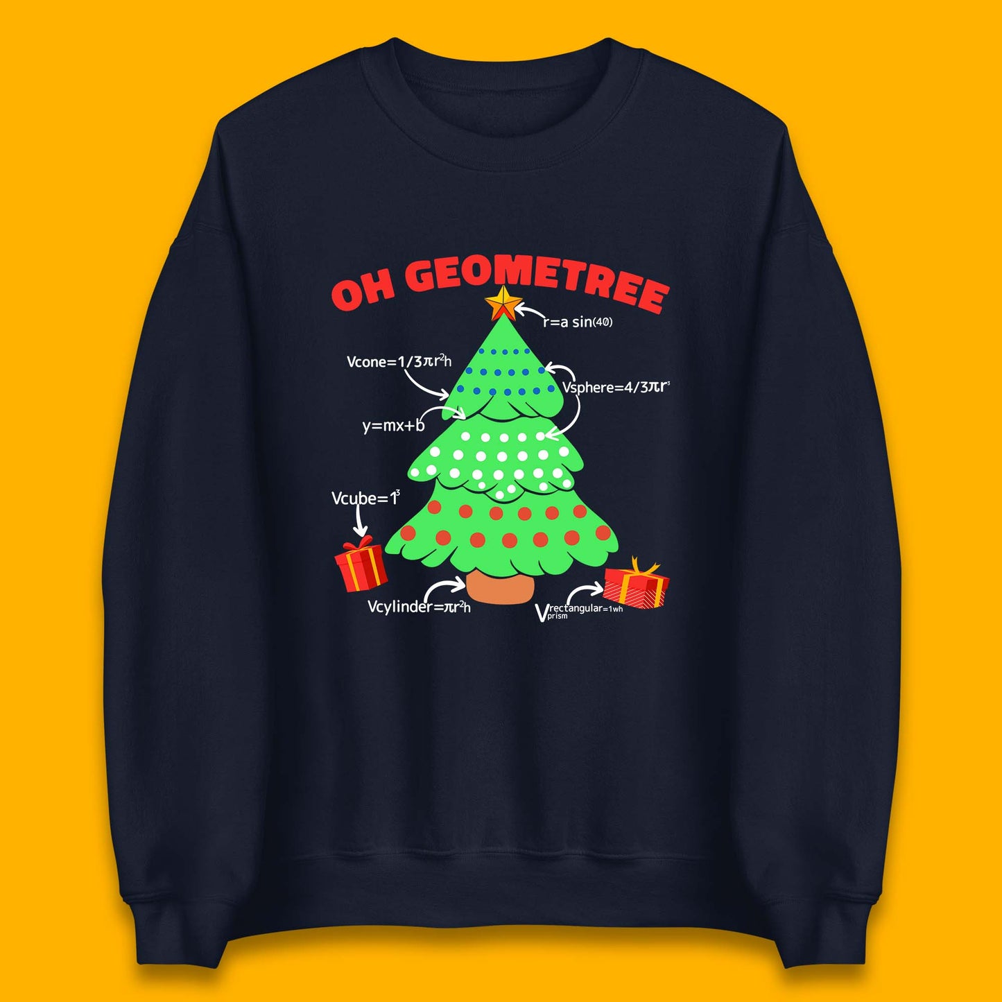 oh geometree christmas tree math geometry sweatshirt
