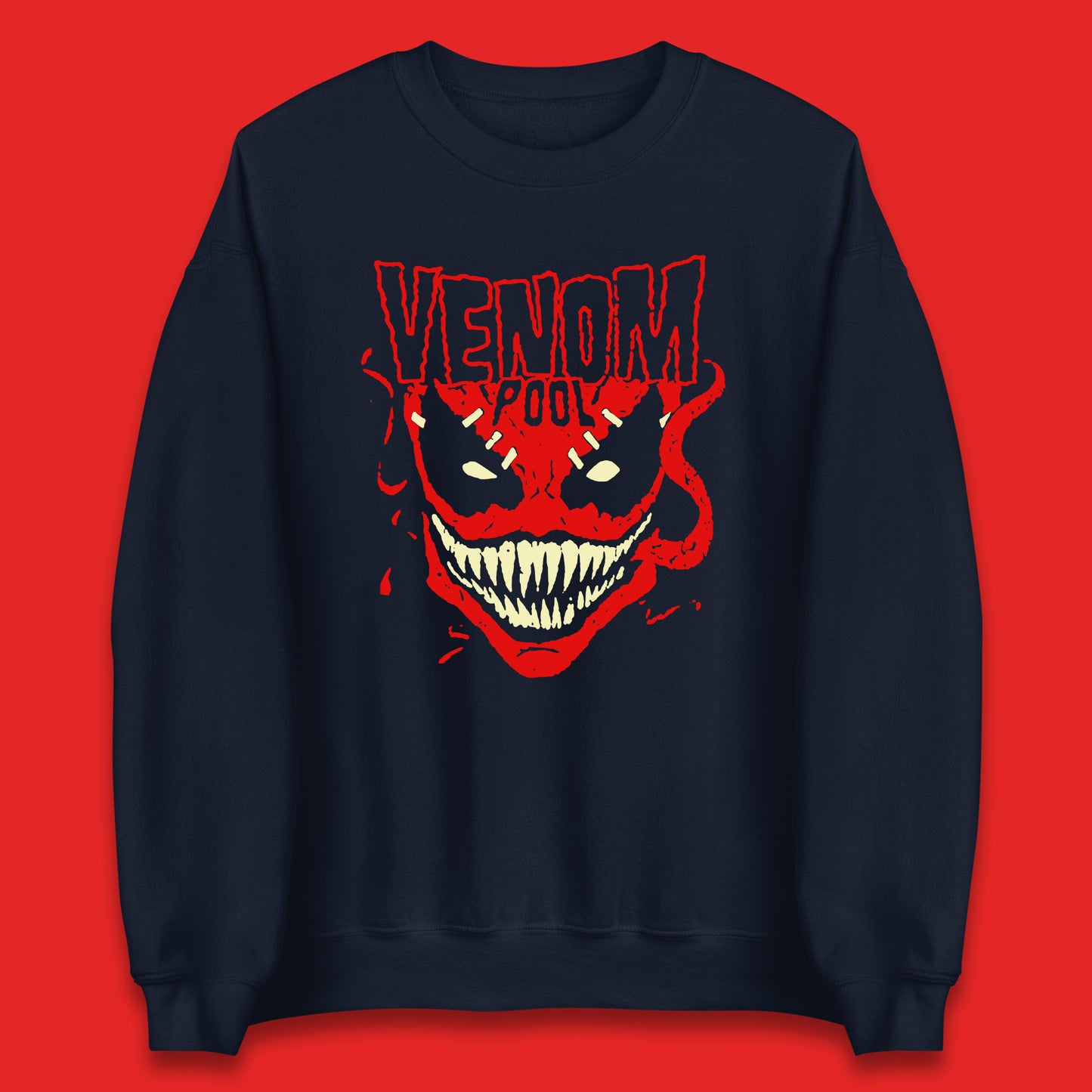Venom Pool Marvel Avengers Venom Face Venom-Pool Marvel Comics Superhero Marvel Universe Movie Character Unisex Sweatshirt