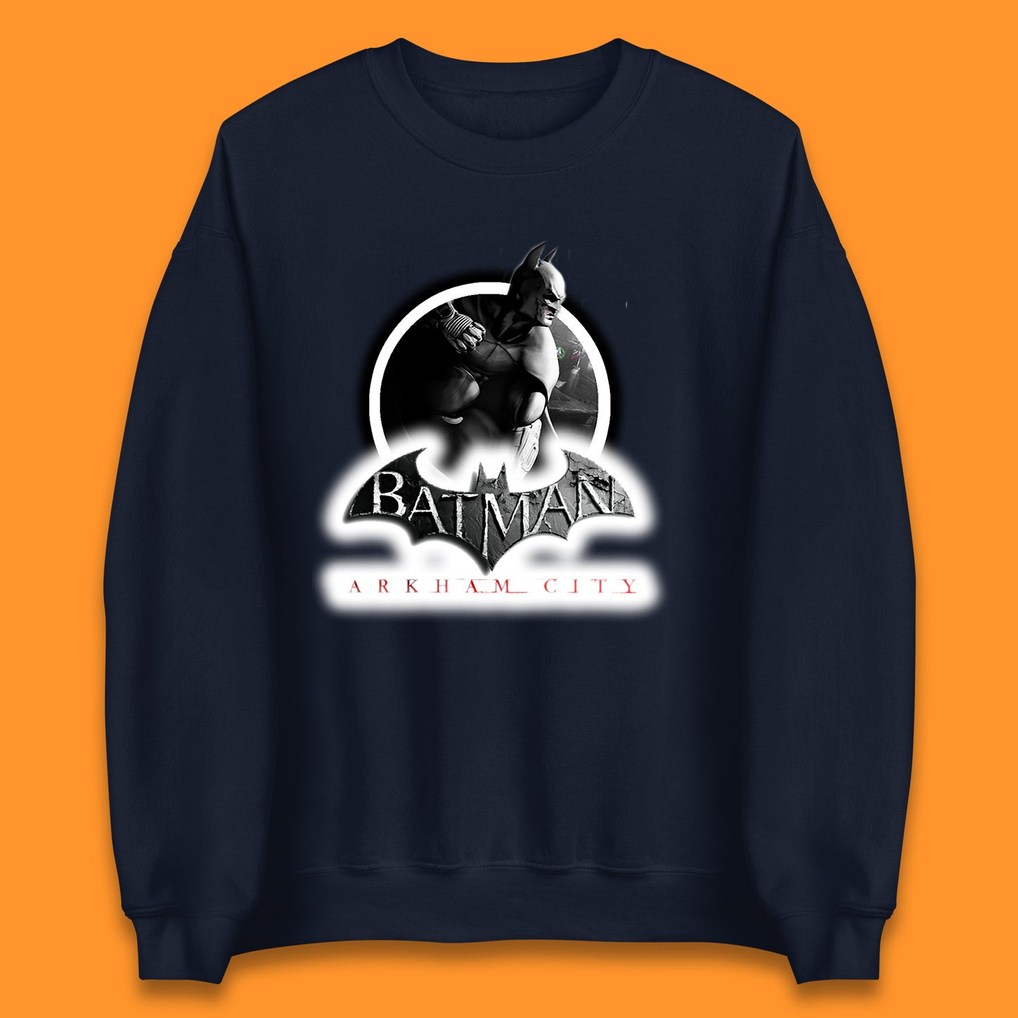 Batman Arkham City Action Adventure Game Batman Basic Logo DC Comics Superhero Gamer Unisex Sweatshirt