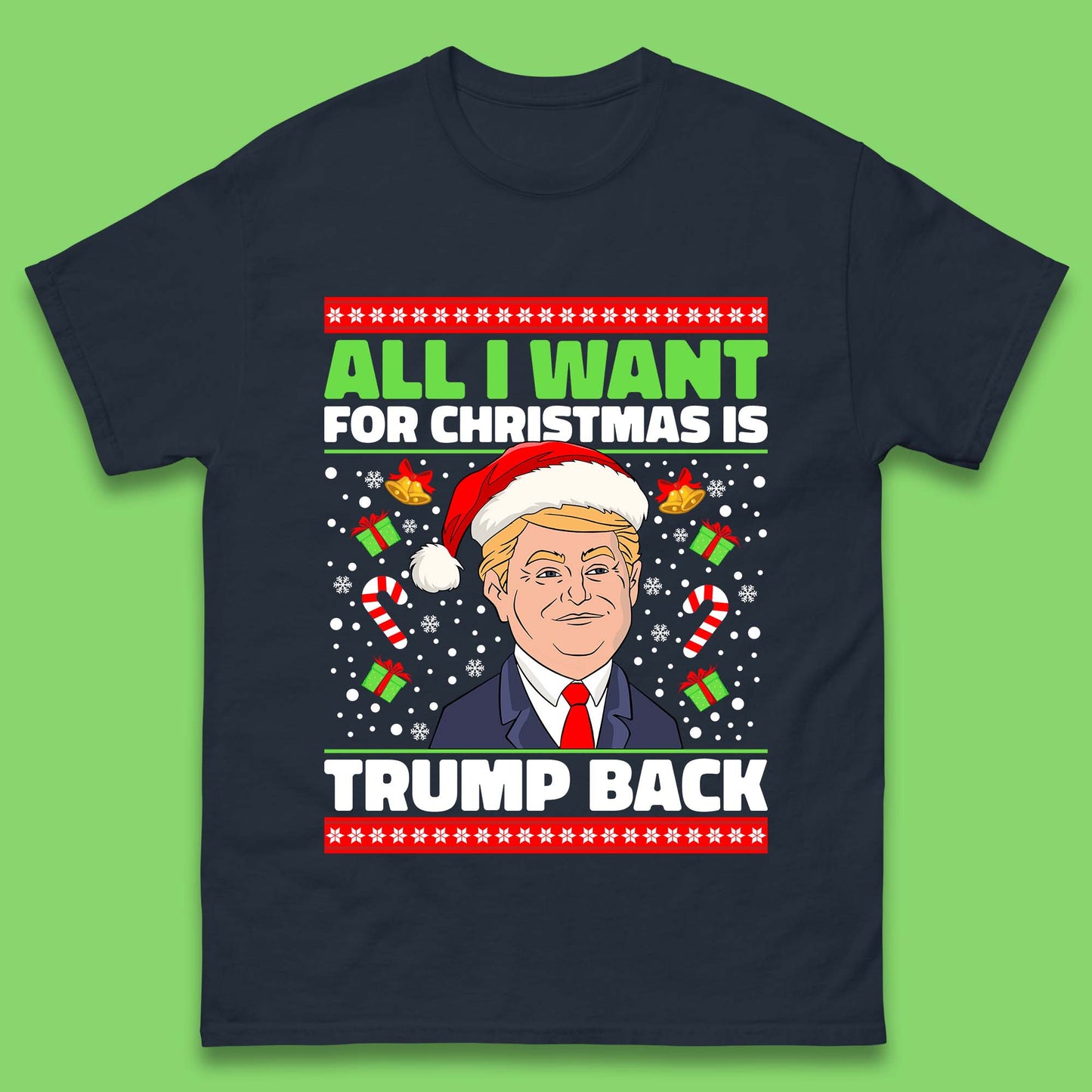 Trump Back Christmas Mens T-Shirt