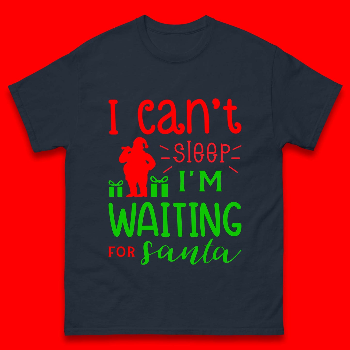 Christmas Waiting For Santa Mens T-Shirt