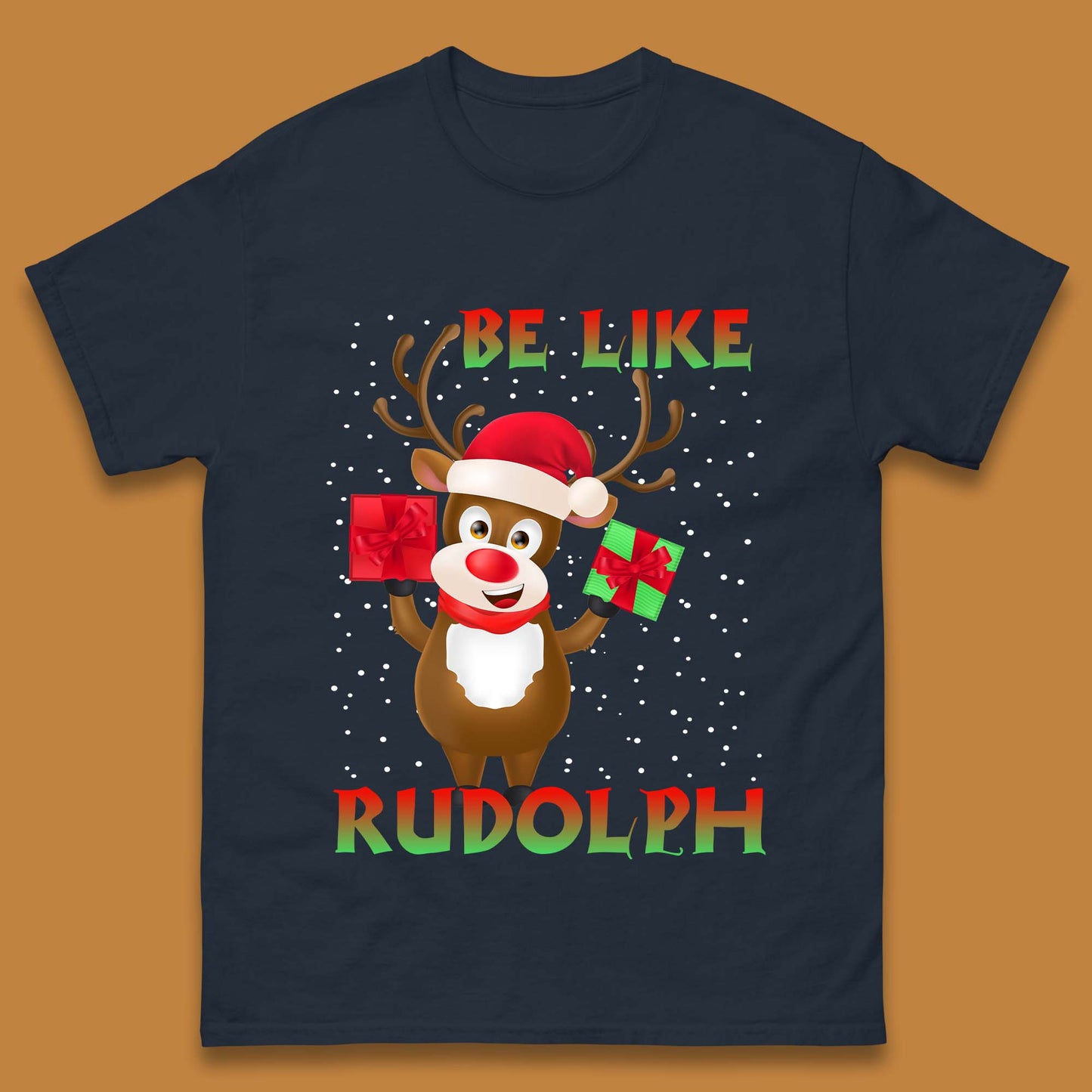 Be Like Rudolph Christmas Mens T-Shirt