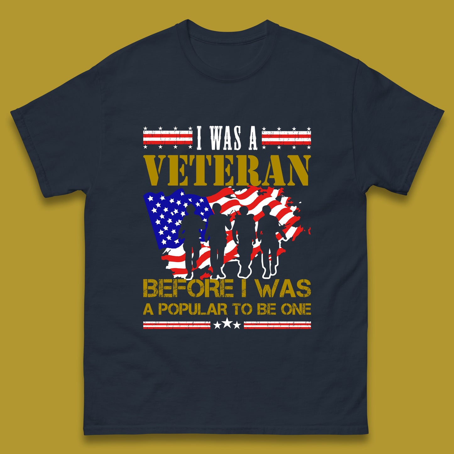 I Was A Veteran Before I Was A Popular To Be One Lest We Forget British Armed Forces Remembrance Day Mens Tee Top