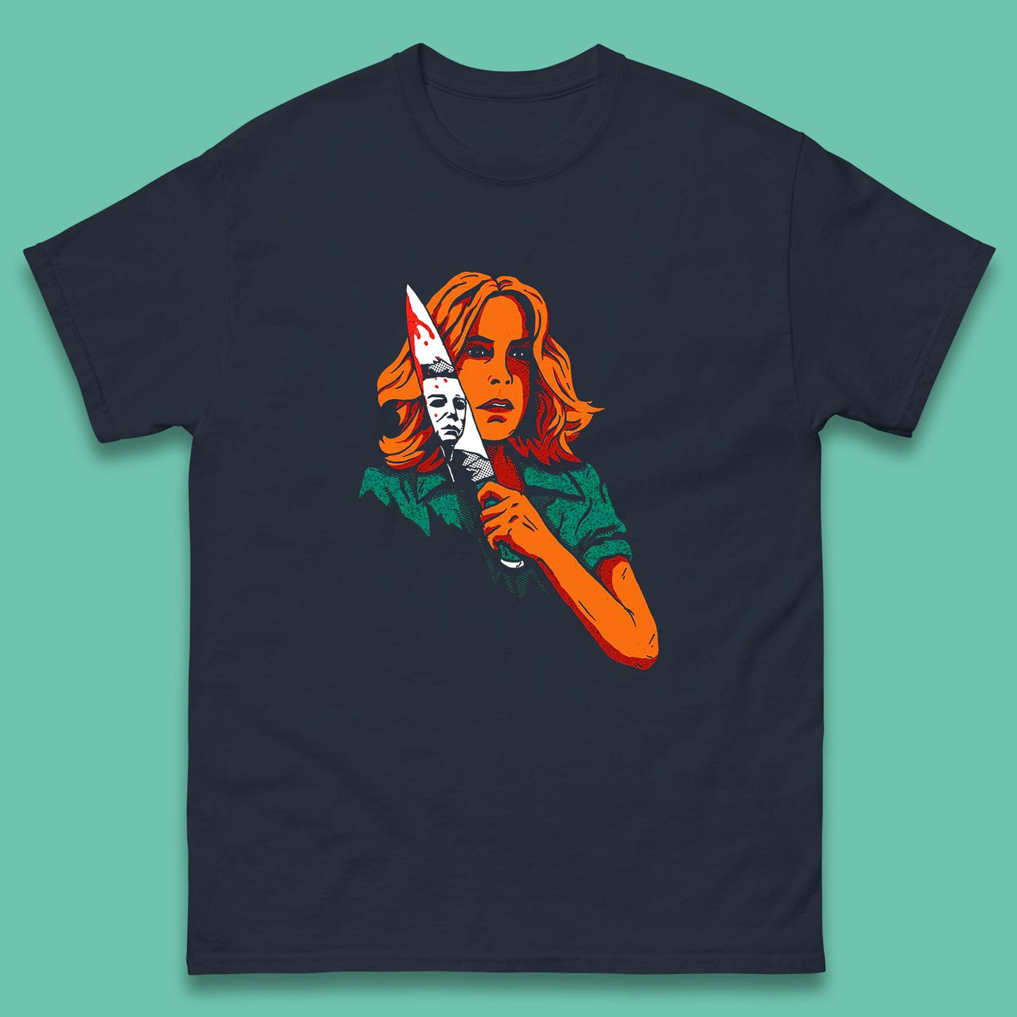 Laurie Halloween Take A Knife Michael Myers Halloween Horror Movie Character Mens Tee Top