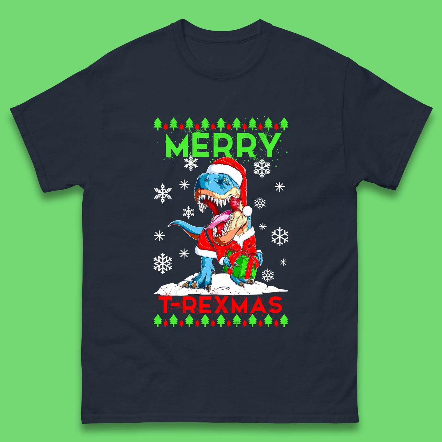 merry t rexmas christmas dinosaur t shirt