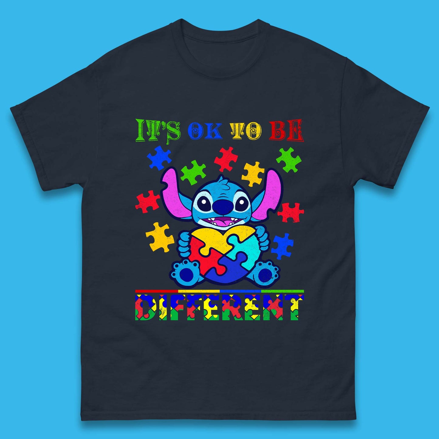 Disney Stitch Autism Mens T-Shirt