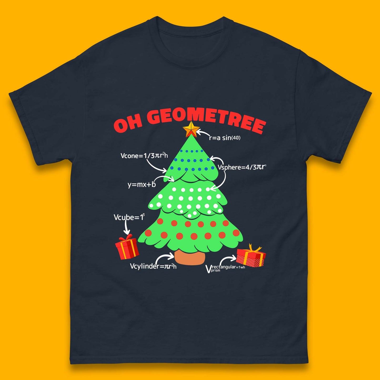 oh geometree christmas tree math geometry t shirt