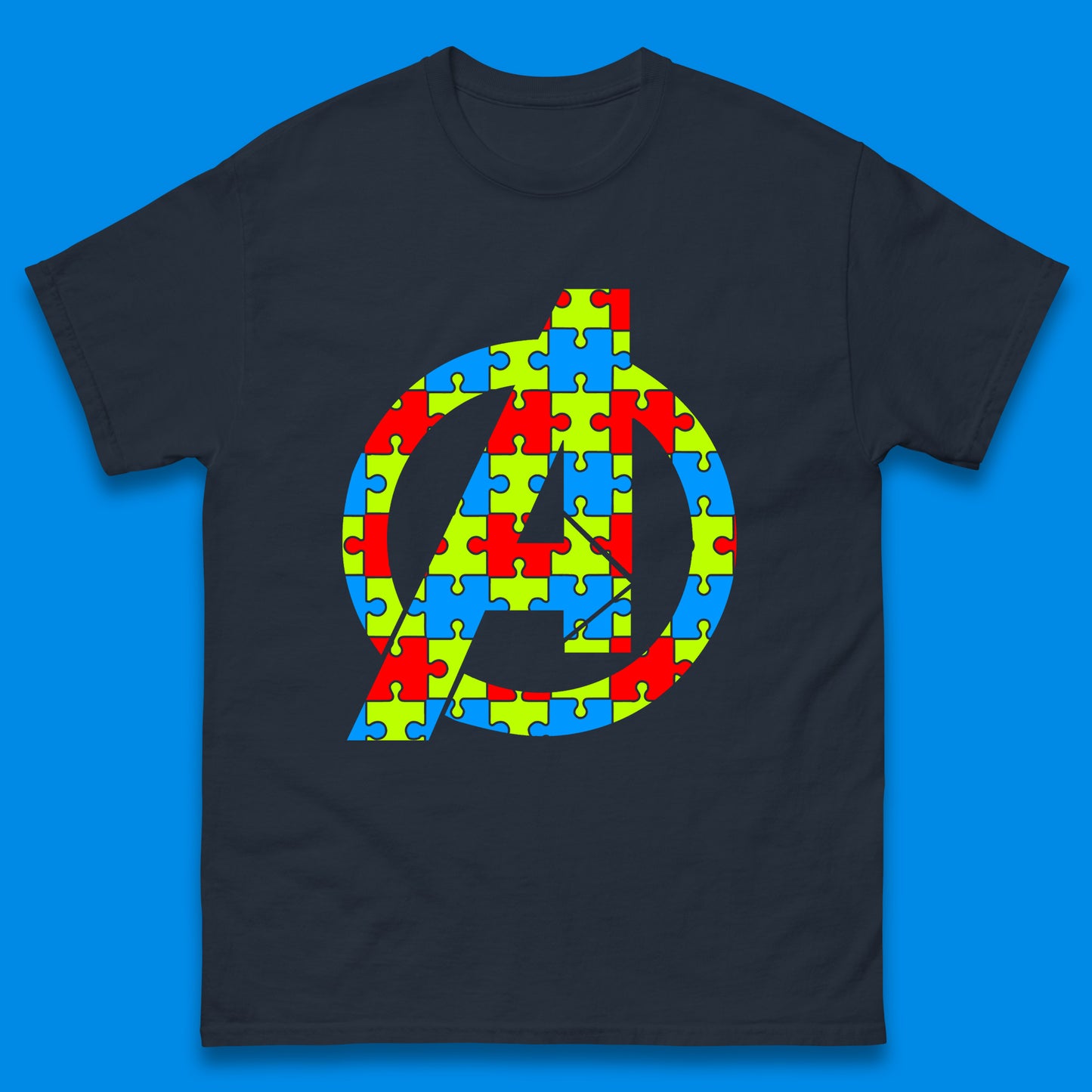 Marvel Avengers Autism Avenger Logo Autism Awareness Day Superhero Autism Is Your Super Power Mens Tee Top