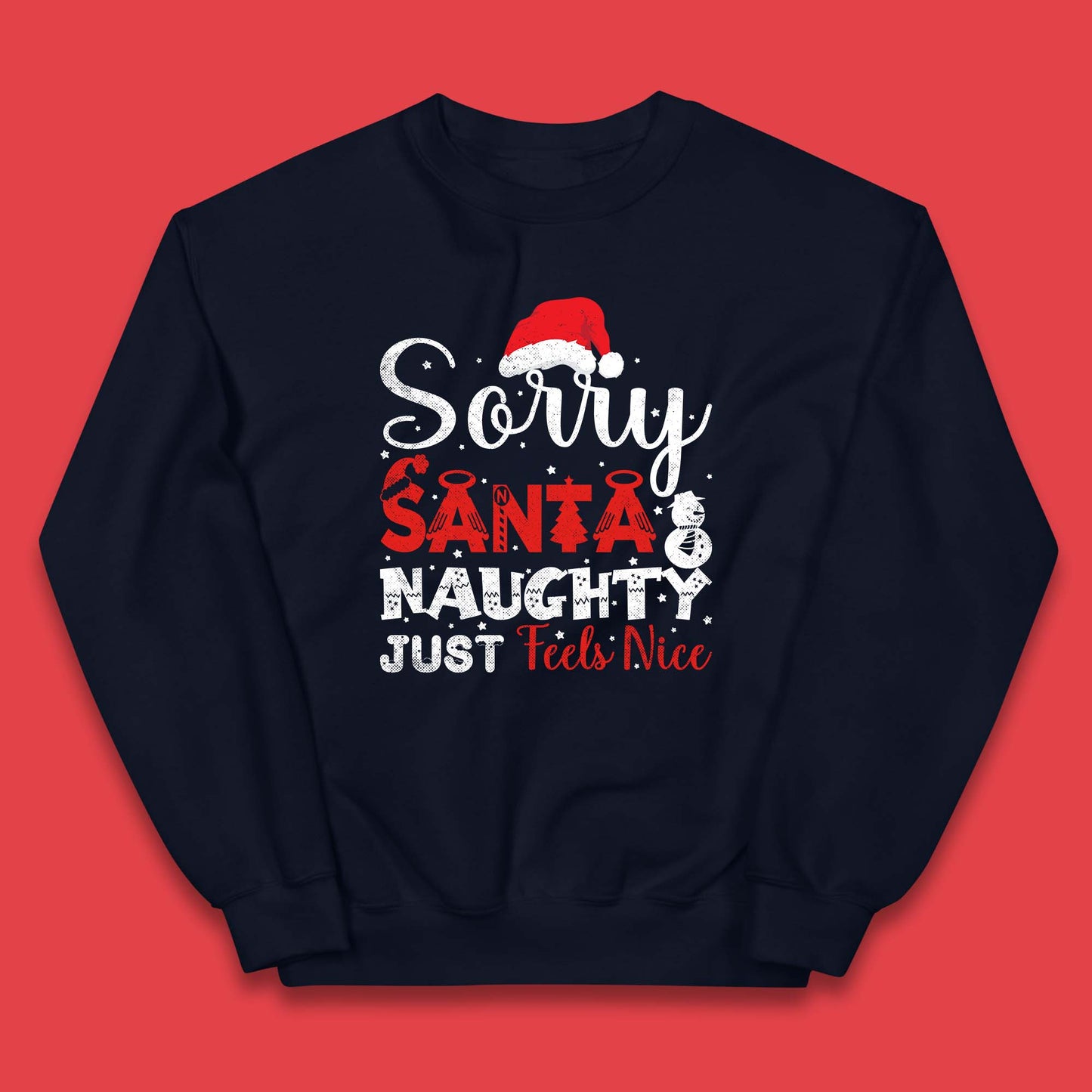 santa naughty christmas kids jumper