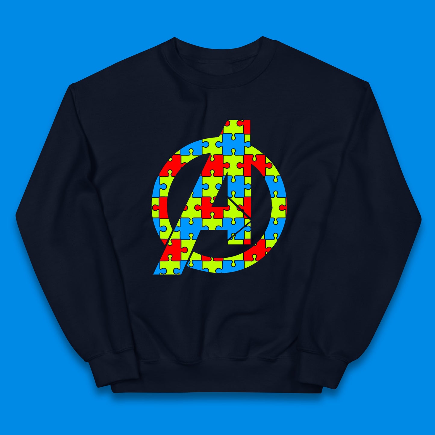 Marvel Avengers Autism Avenger Logo Autism Awareness Day Superhero Autism Is Your Super Power Kids Jumper