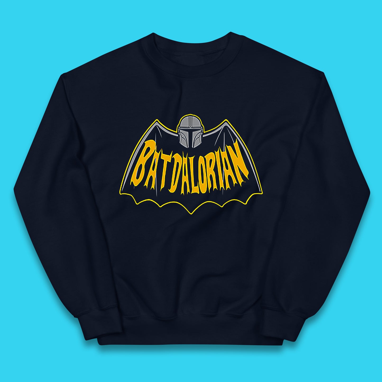 Batdalorian Star Wars The Mandalorian Or Mando X Batman Parody Fictional Characters Kids Jumper