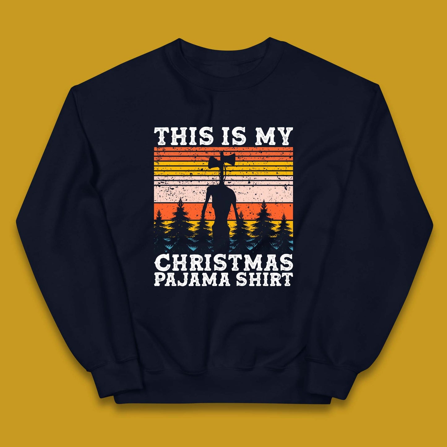 Alien Siren Head Christmas Kids Jumper