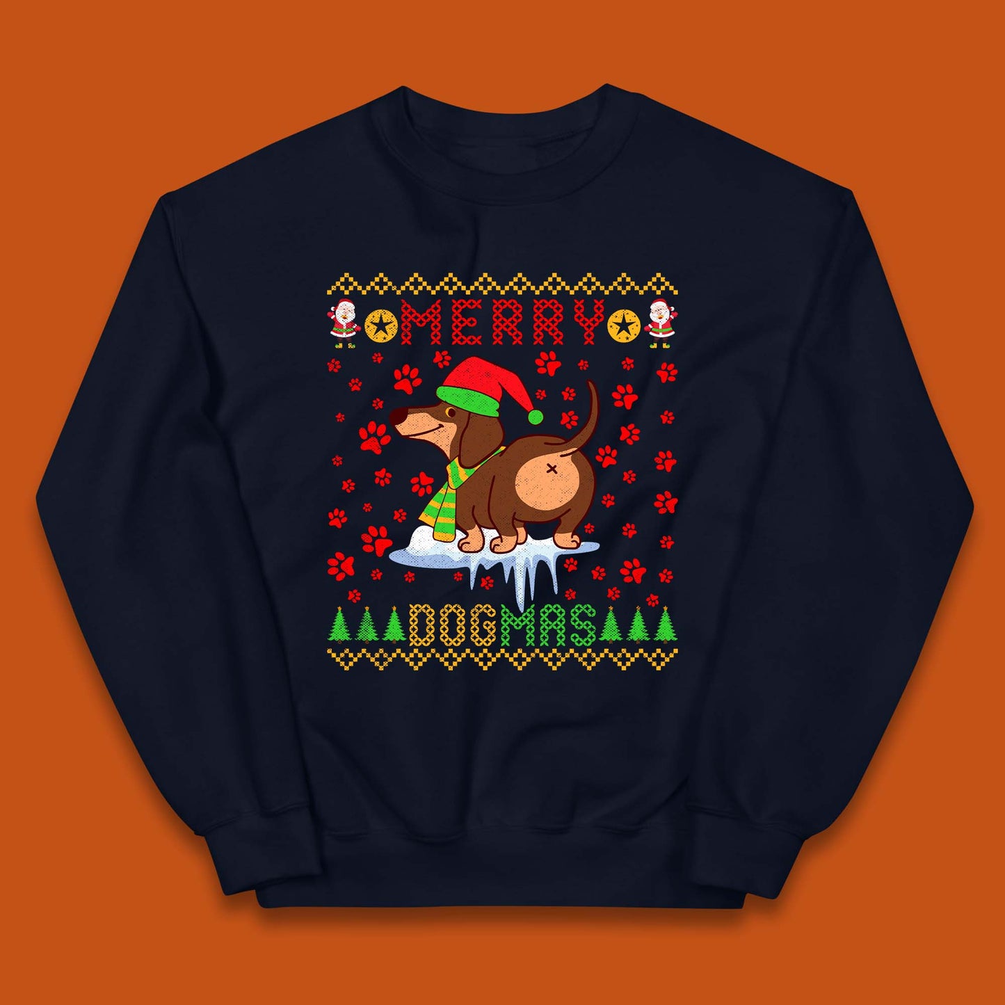 Merry Dogmas Christmas Kids Jumper