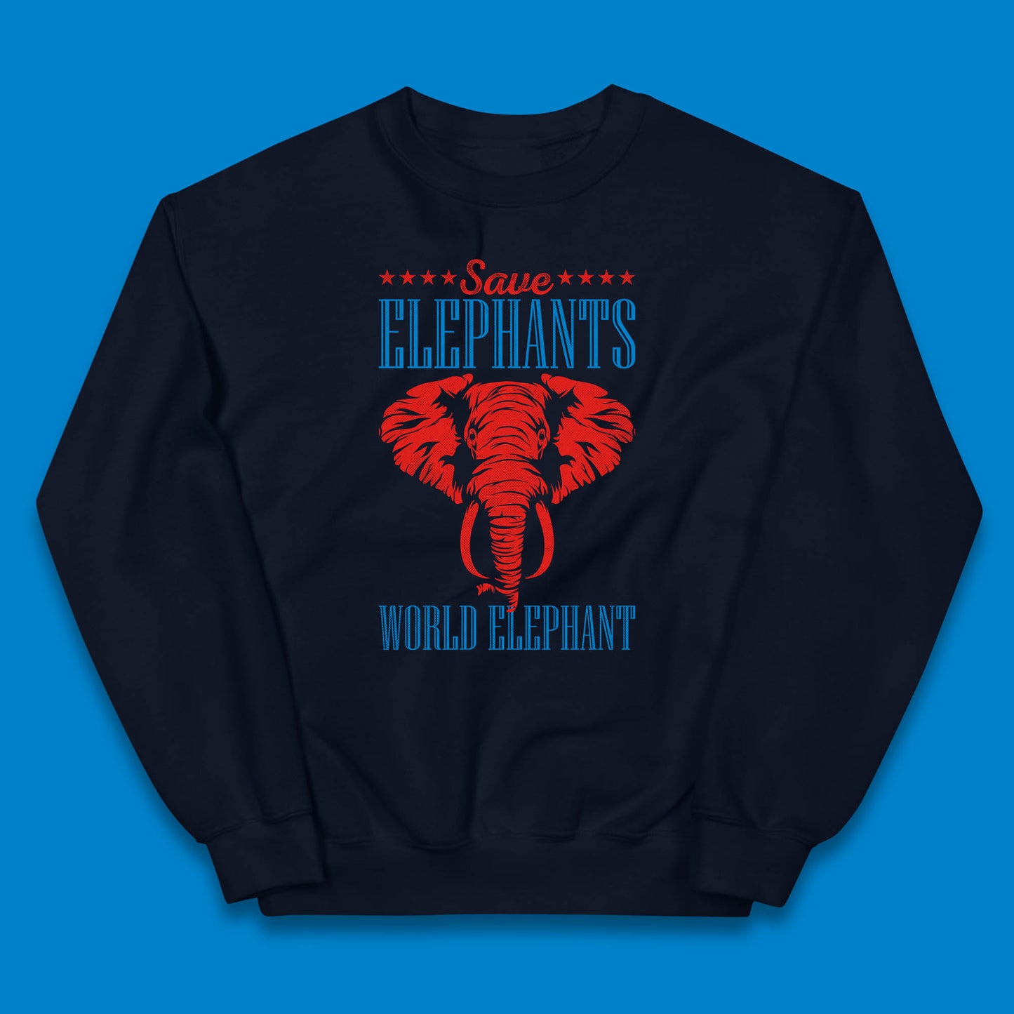 Save The Elephants World Elephant Day Zoo Animal Wildlife Kids Jumper