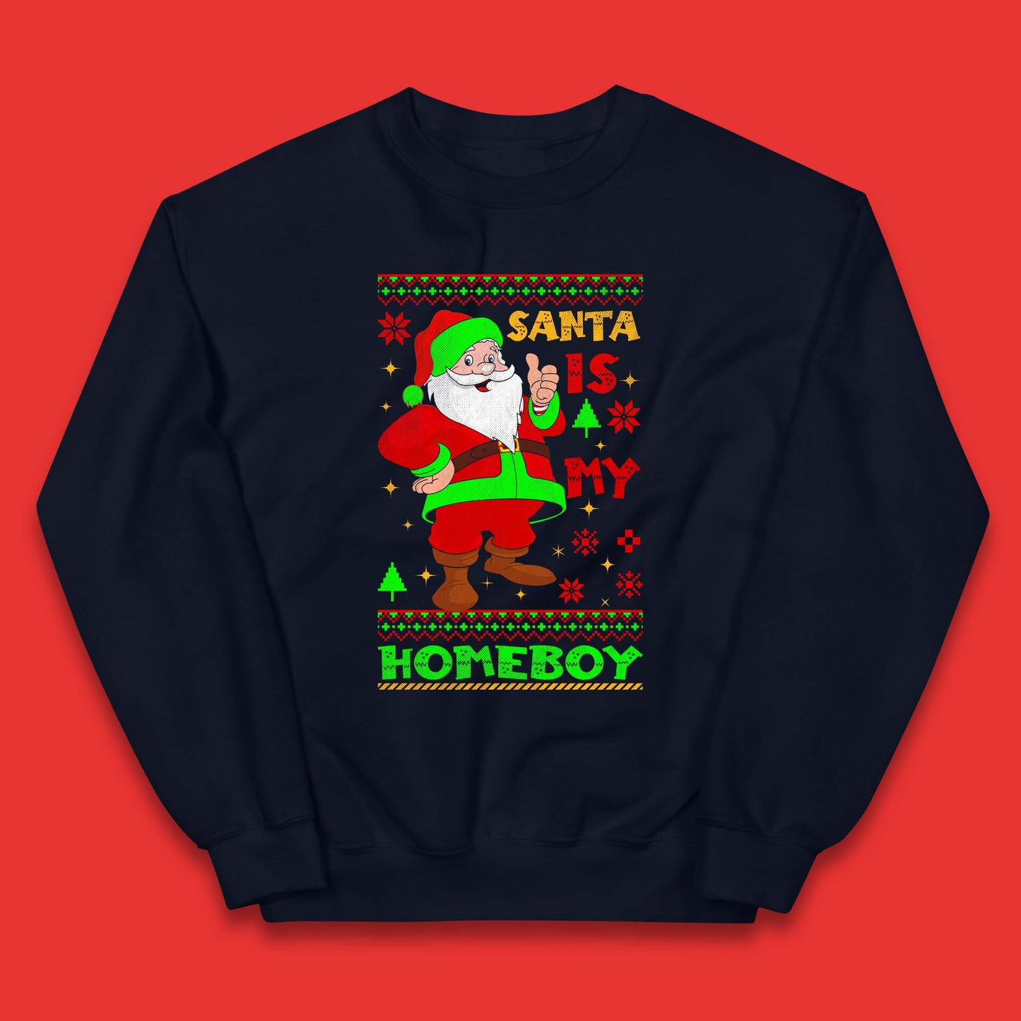 Santa Is My Homeboy Christmas Kids Jumper