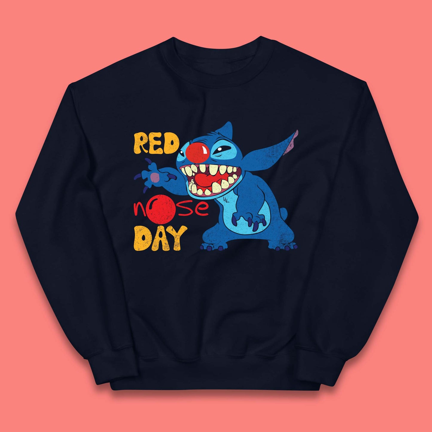 Stitch Red Nose Day Kids Jumper
