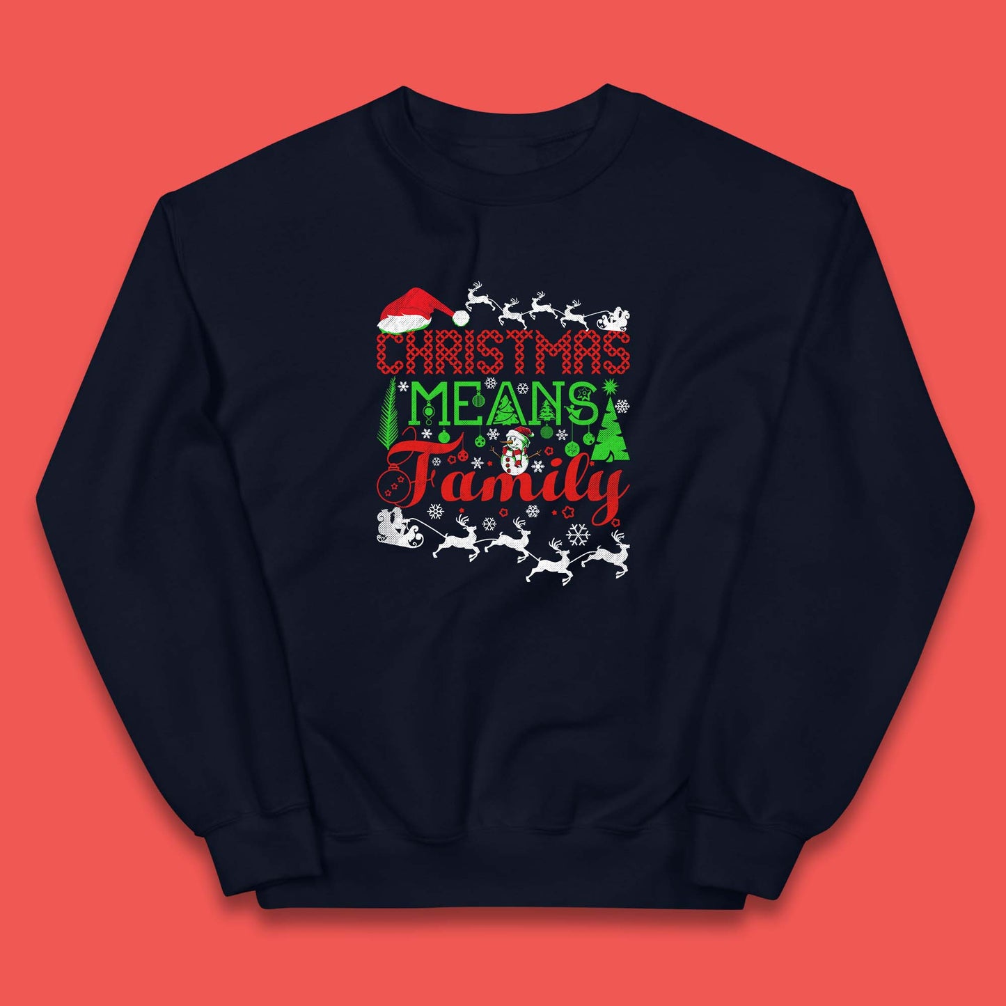 christmas means family jumper