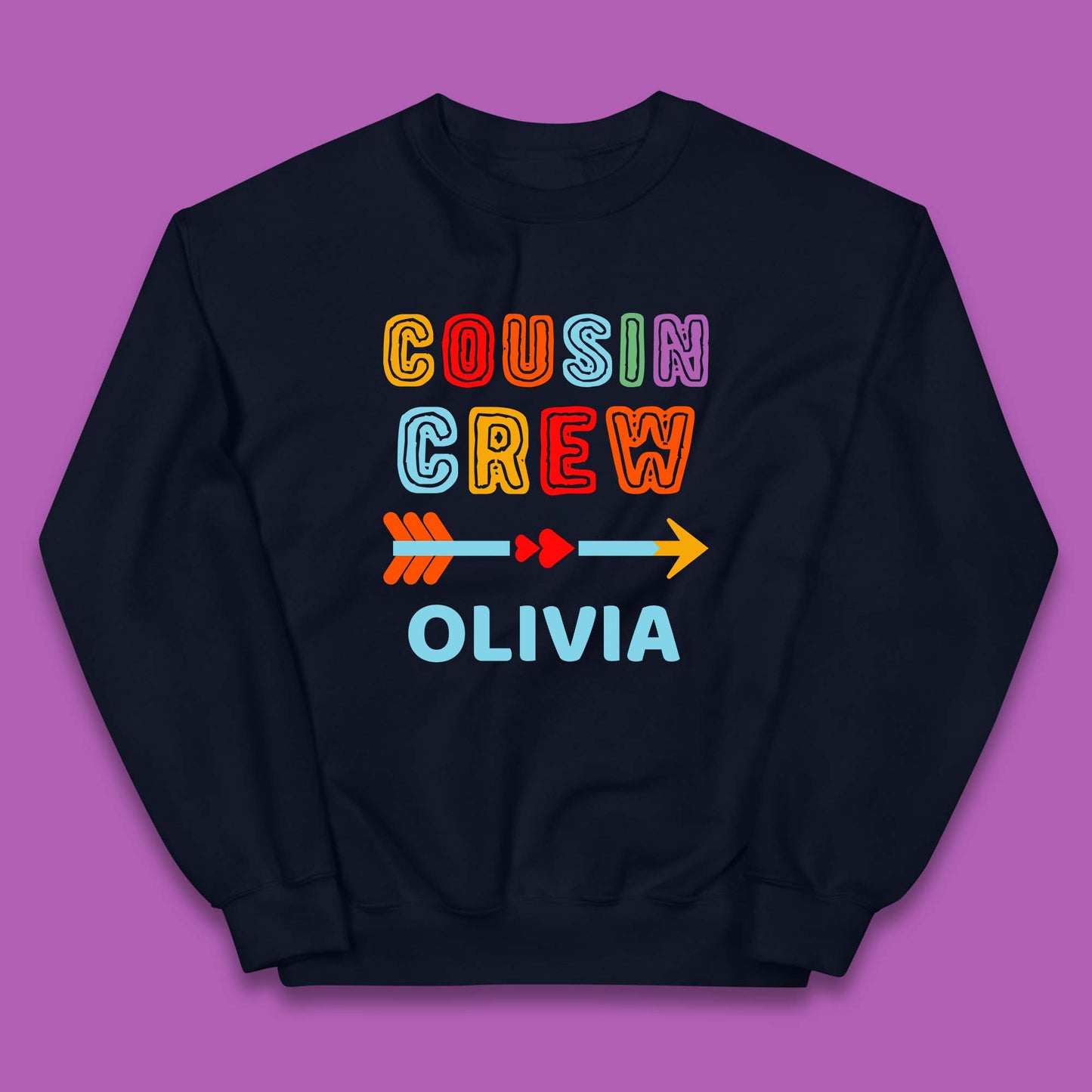 Personalised Cousin Crew Your Name New To The Crazy Cousins Crew Kids Jumper