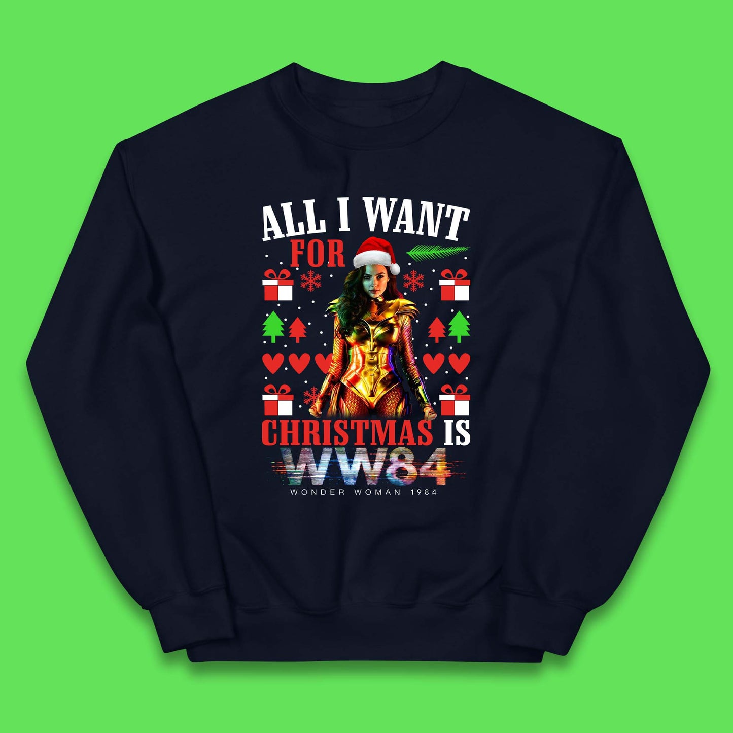 Wonder Woman 1984 Christmas Kids Jumper