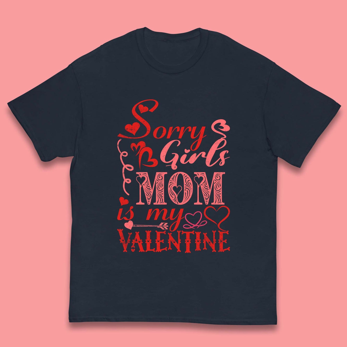 Mom Is My Valentine Kids T-Shirt