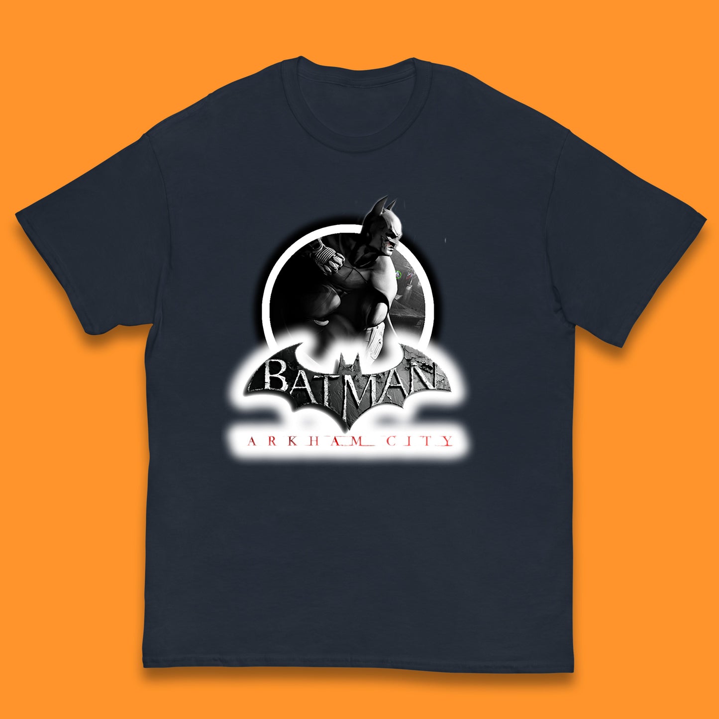Batman Arkham City Action Adventure Game Batman Basic Logo DC Comics Superhero Gamer Kids T Shirt