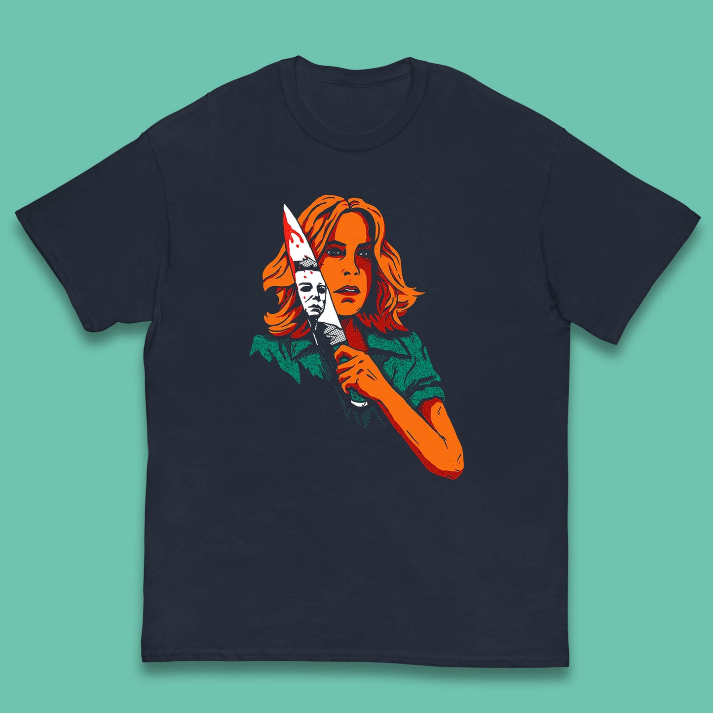 Laurie Halloween Take A Knife Michael Myers Halloween Horror Movie Character Kids T Shirt