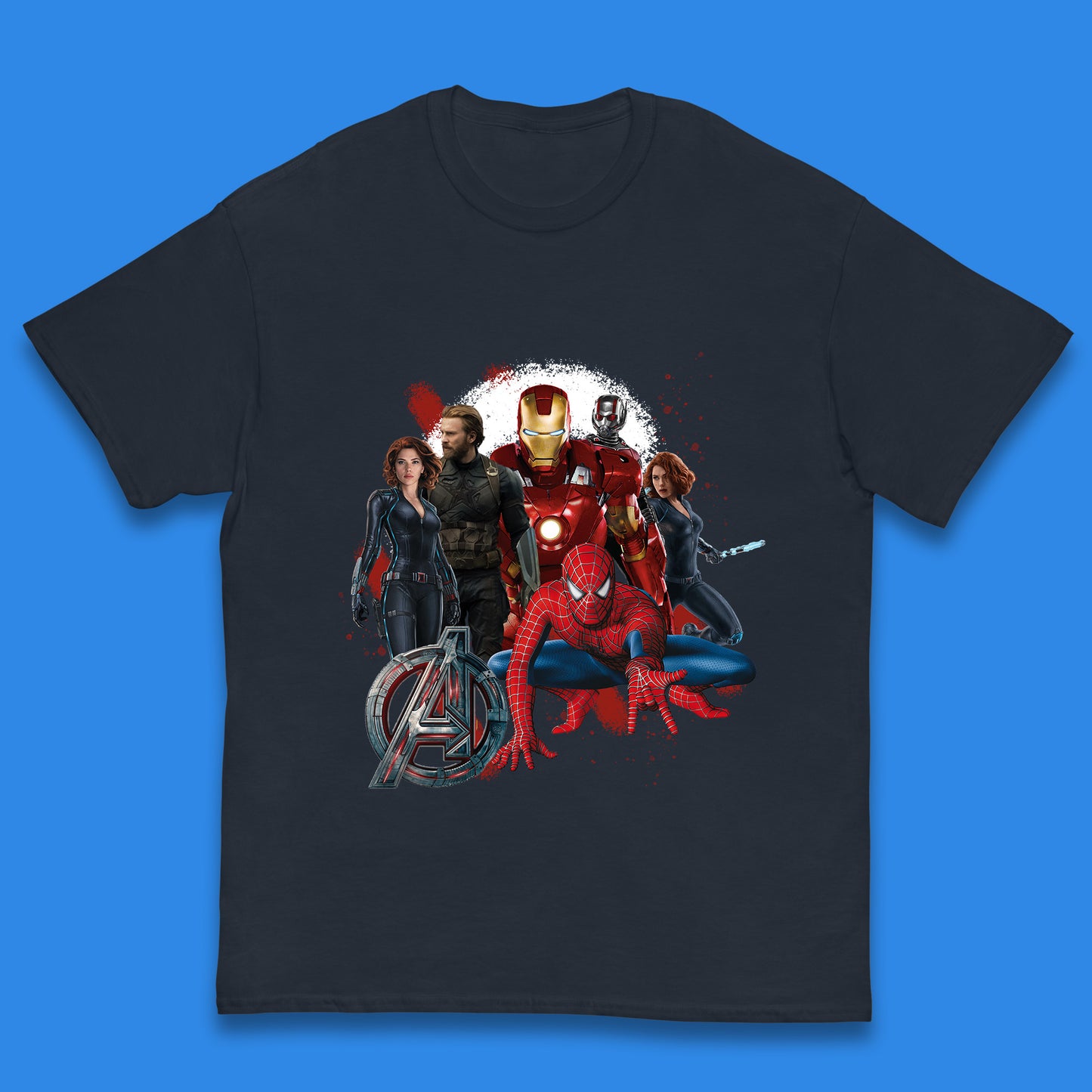 Avengers Age Of Ultron Iron Man Captain America Black Widow Ant Man Spiderman The Avengers Superheroes Marvel Comics Kids T Shirt