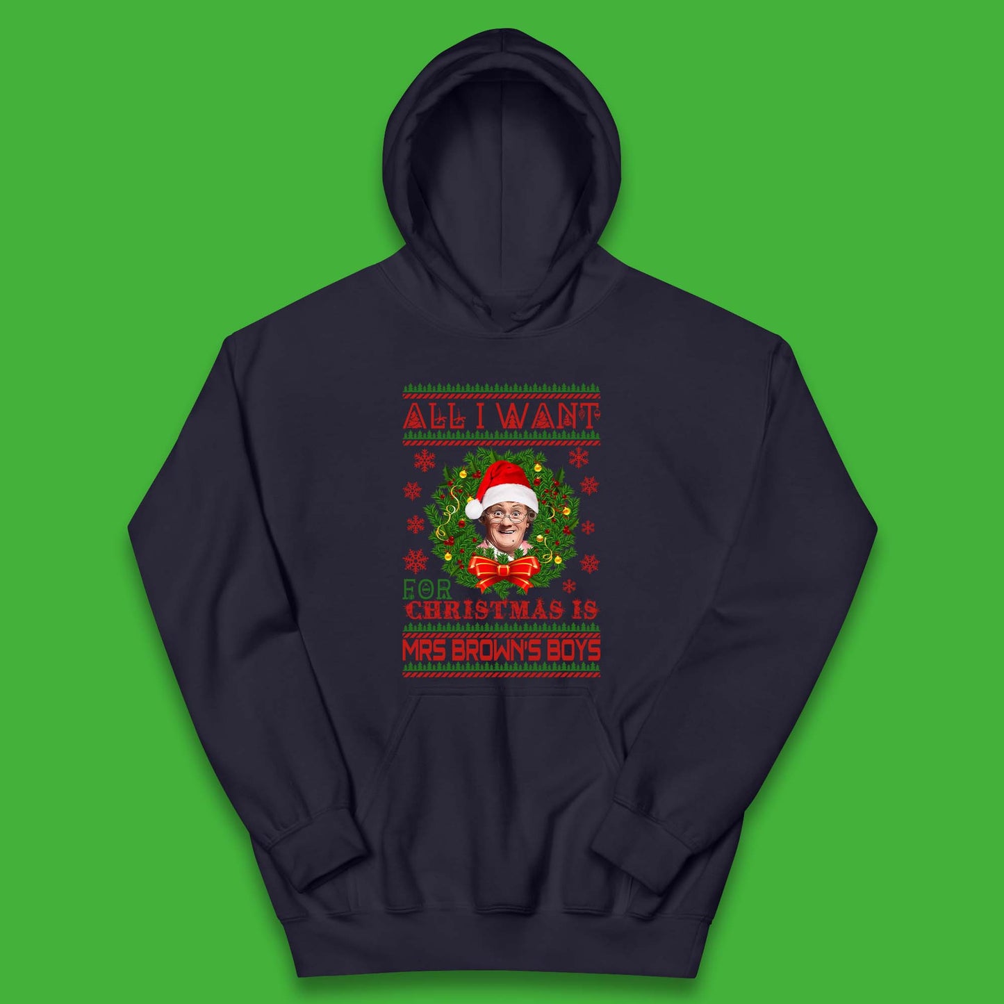 Want Mrs Brown's Boys For Christmas Kids Hoodie