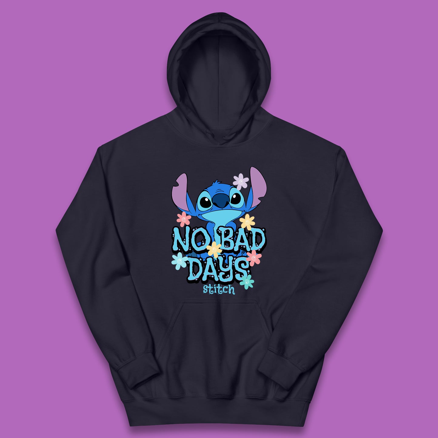 Disney Lilo & Stitch No Bad Days Stitch Cartoon Character Ohana Stitch Lover Kids Hoodie