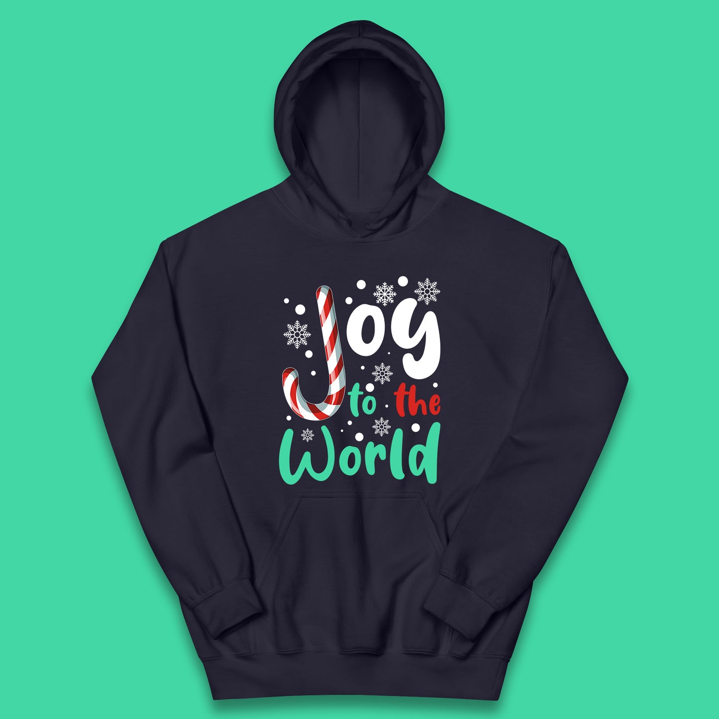 joy to the world christmas candy cane hoodie