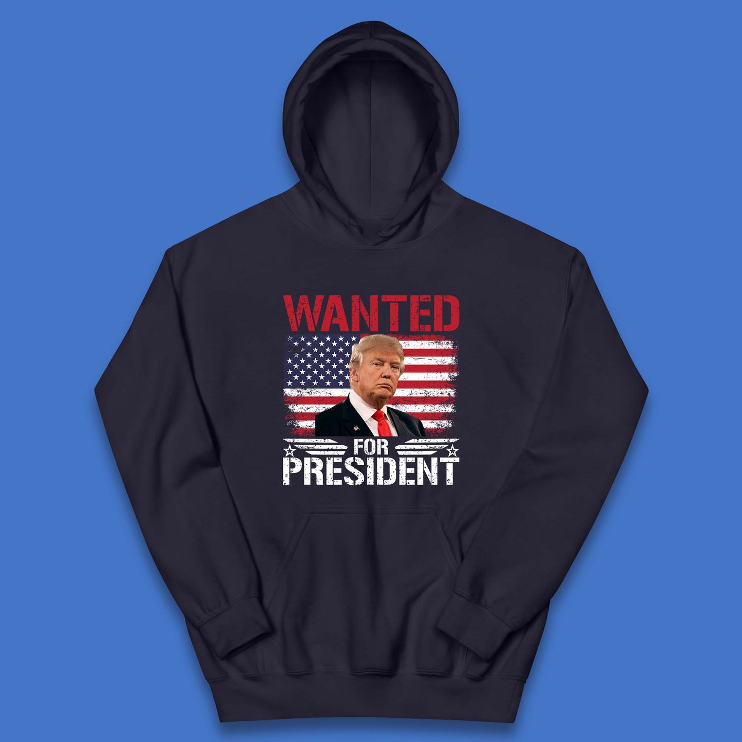 Wanted For President Donald Trump Mugshot Election 2024 Donald Trump Take America Back Kids Hoodie
