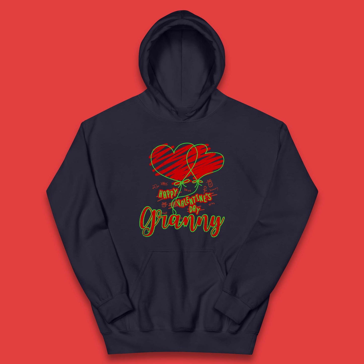 Happy Valentine's Day Granny Kids Hoodie