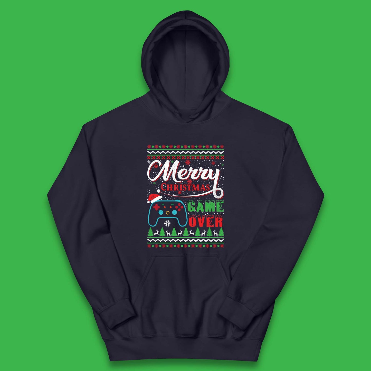 Merry Christmas Game Over Kids Hoodie