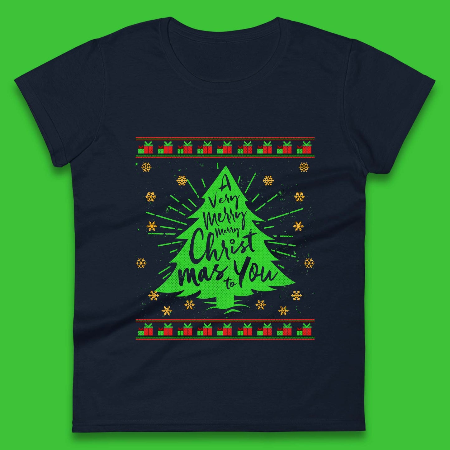 a very merry christmas to you womens tee