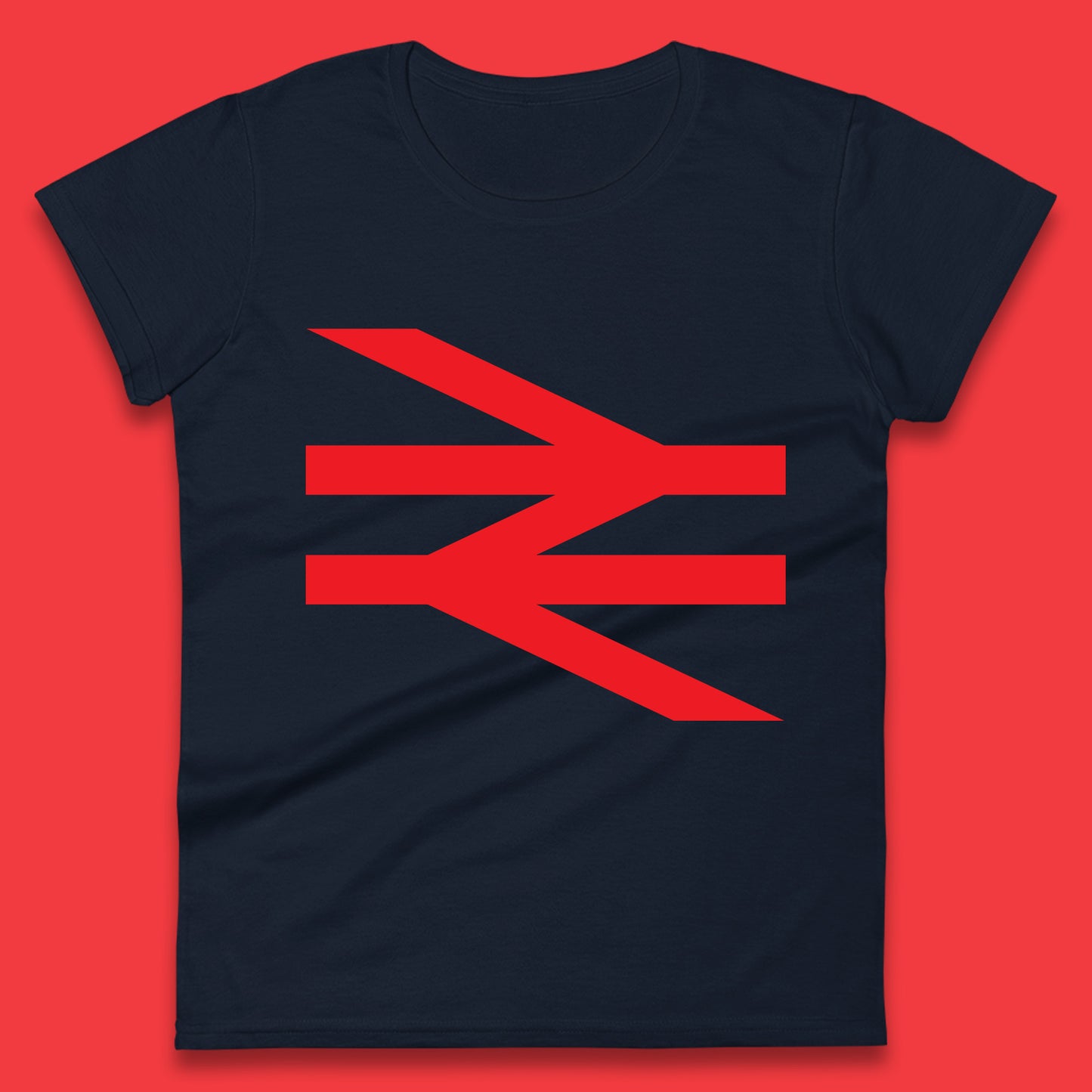 British Rail Union Jack Logo Trains Trainspotter Train Nationalisation Britain Uk Labour Politics Womens Tee Top
