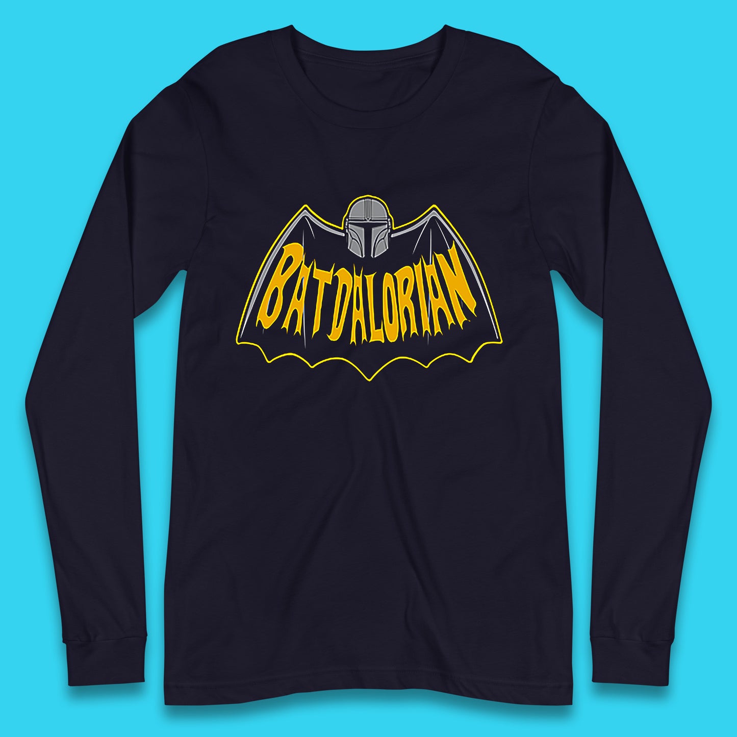 Batdalorian Star Wars The Mandalorian Or Mando X Batman Parody Fictional Characters Long Sleeve T Shirt