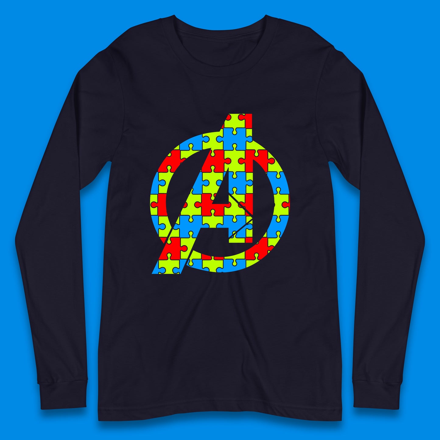 Marvel Avengers Autism Avenger Logo Autism Awareness Day Superhero Autism Is Your Super Power Long Sleeve T Shirt
