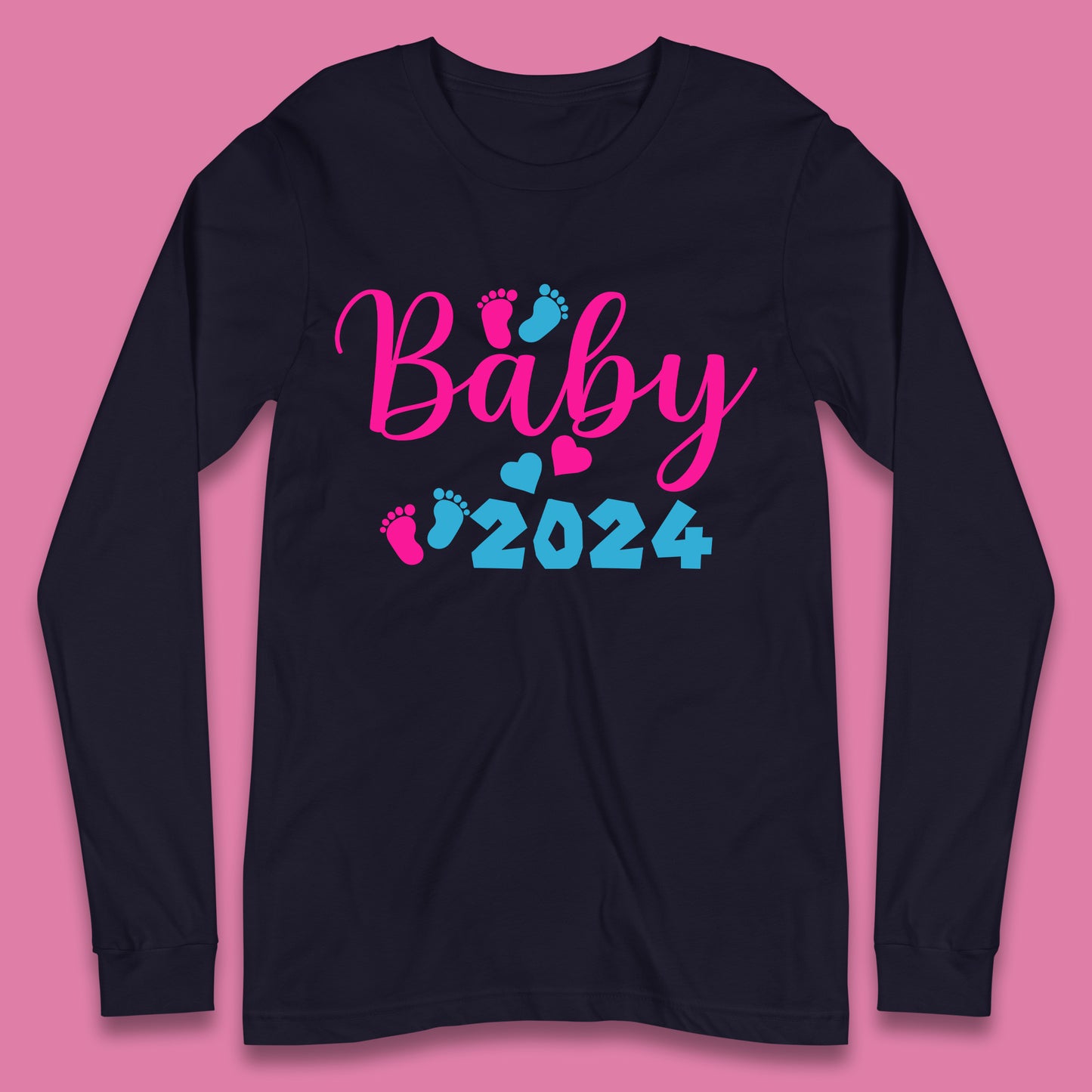 Baby 2024 Pregnancy Announcement Long Sleeve T-Shirt