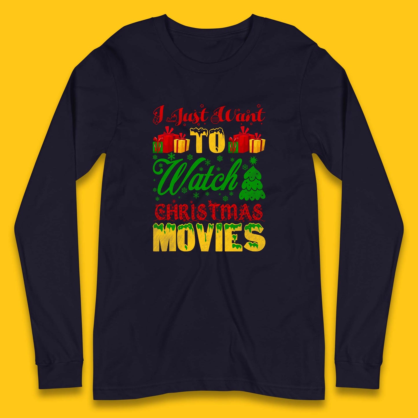 christmas movies long sleeve t shirt