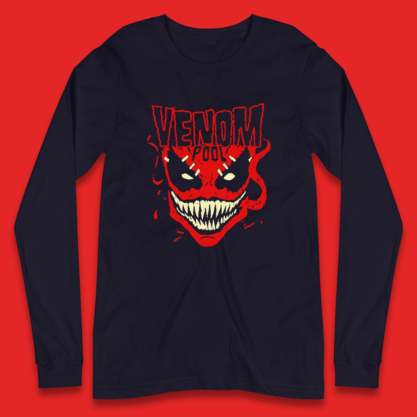 Venom Pool Marvel Avengers Venom Face Venom-Pool Marvel Comics Superhero Marvel Universe Movie Character Long Sleeve T Shirt