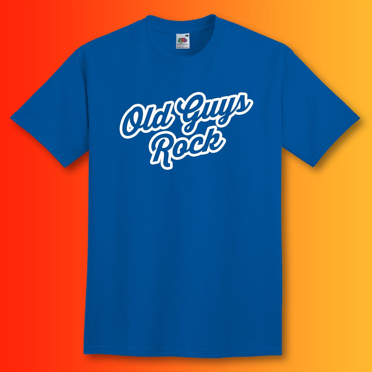 Old Guys Rock T-Shirt Royal Blue