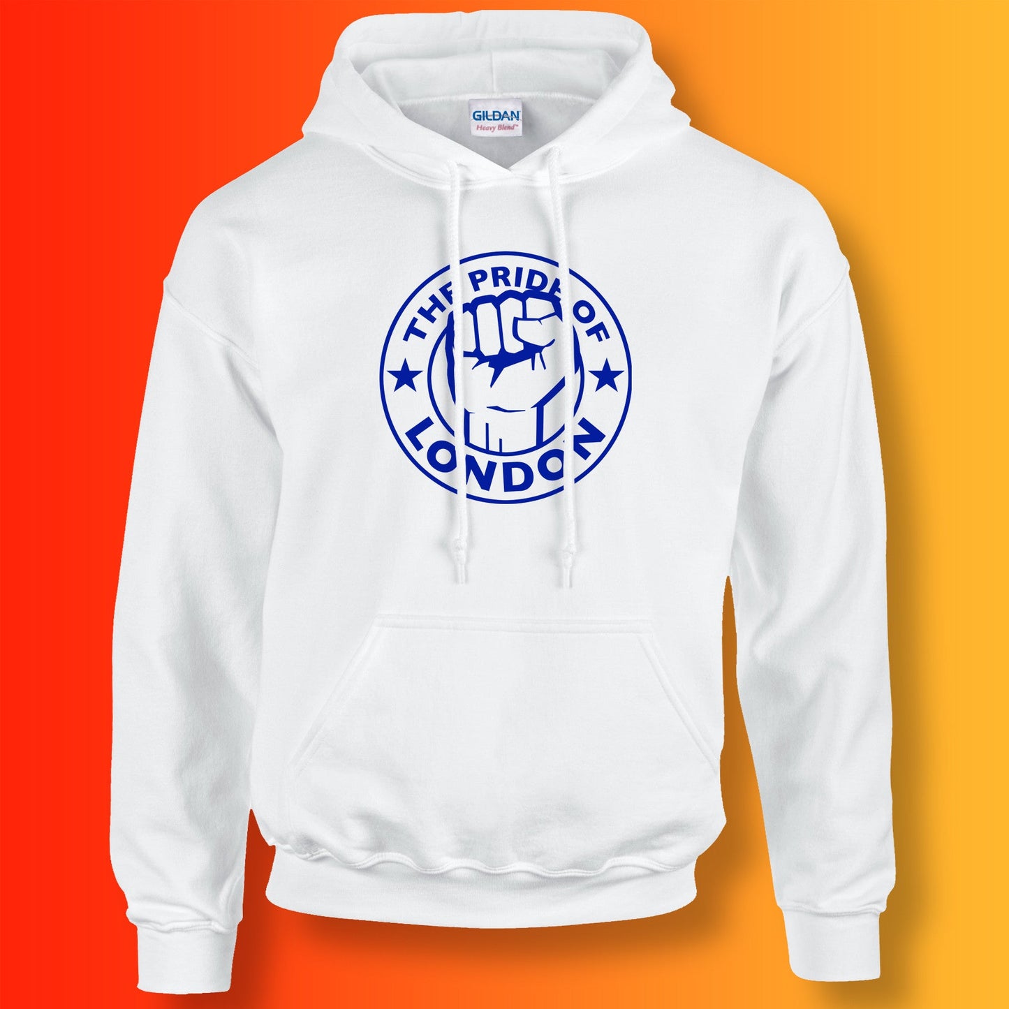 The Pride of London Hoodie White Royal Blue