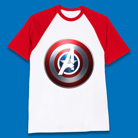 Captain America's Shield Marvel Avengers Captain America Cosplay The Captain Steven Rogers Baseball T Shirt