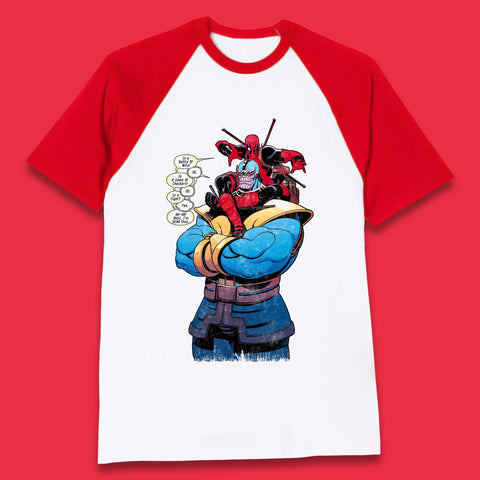 Marvel Comics Deadpool Minibus 3 Deadpool VS Thanos Comic Book Fictional Character Baseball T Shirt