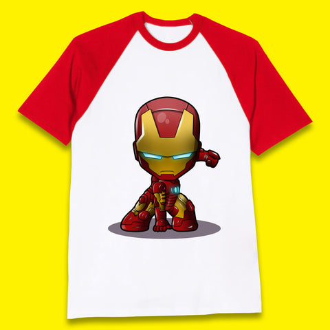 Marvel Avenger Iron Man Movie Character Ironman Costume Superhero Marvel Comics Baseball T Shirt